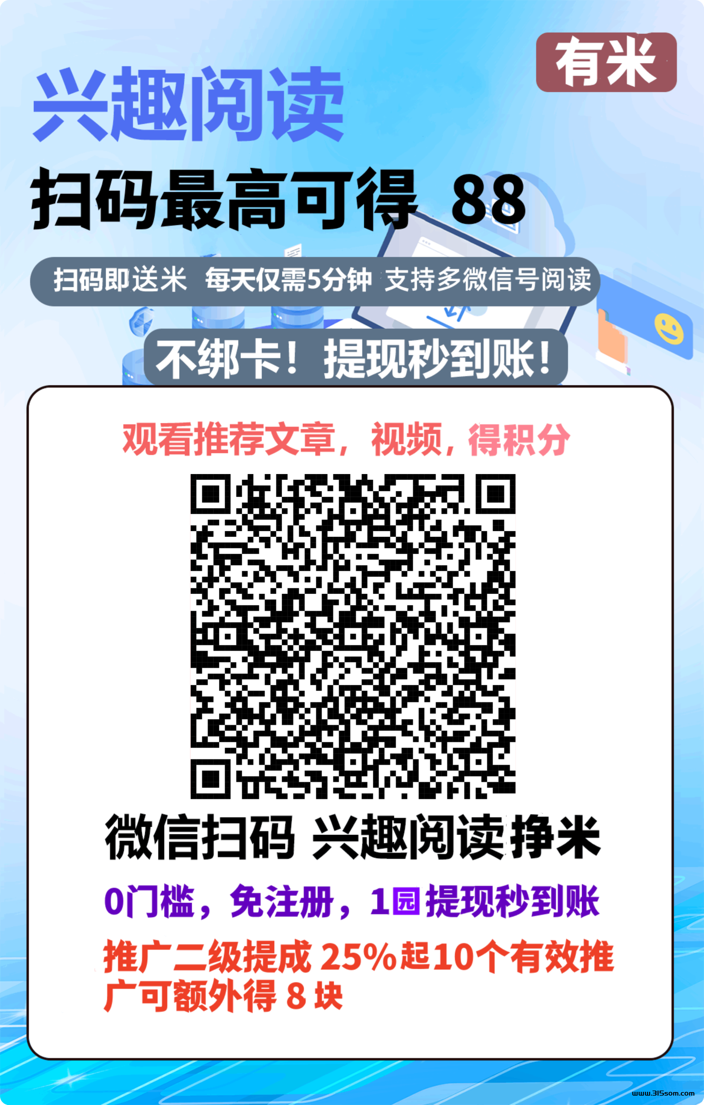 新阅读 阅读界收溢最高的，每天保底3+ 10个号每天30，满一米起提秒到账 - 首码项目网-首码项目网