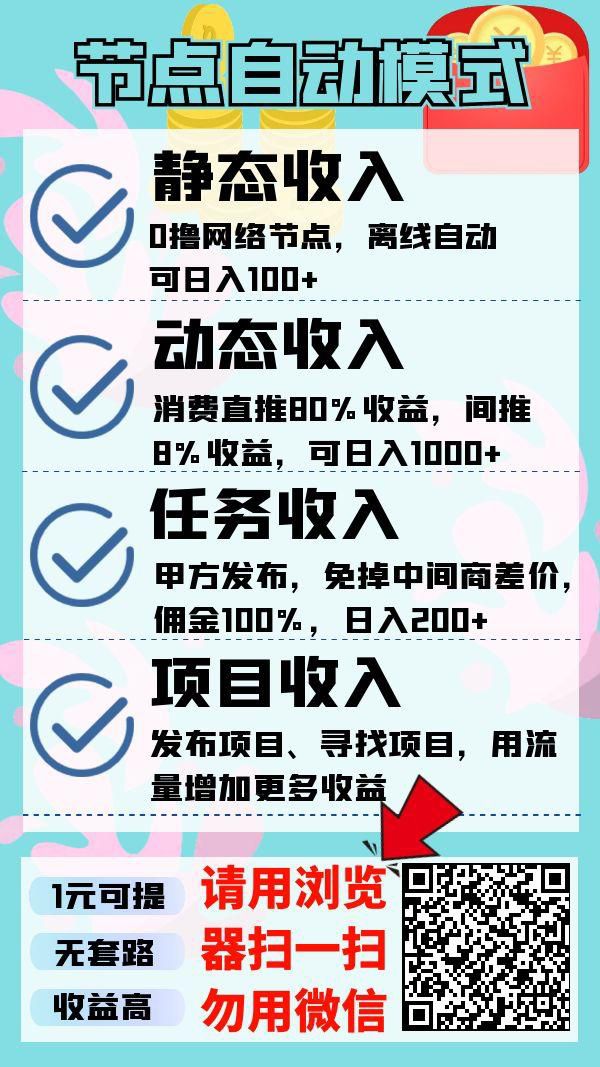 节点能量0撸静态收益，卦机收益，每天一个广签到即可获得静态收益 - 首码项目网-首码项目网