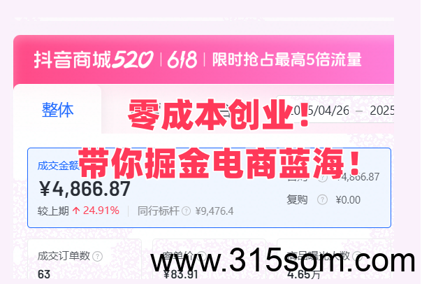零成本创业，带你掘金电商蓝海！月入一万➕ - 首码项目网-首码项目网