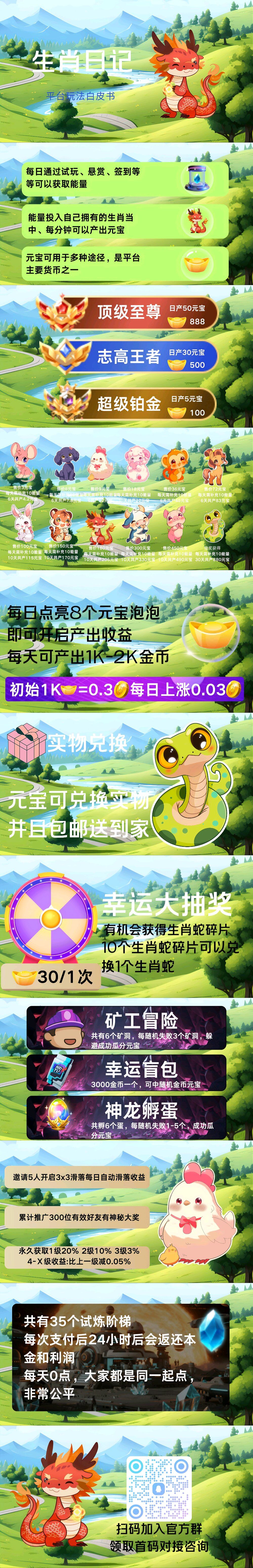 生肖日记恐龙打工模式+1个圈圈+卷轴+爬墙，0撸-315首码项目网