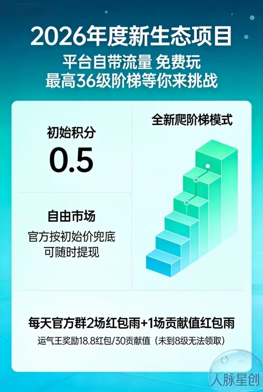 图片[4]-可零撸【人脉星创】4.3号已上线，新模式阶梯爬墙+引流平台！-315首码项目网