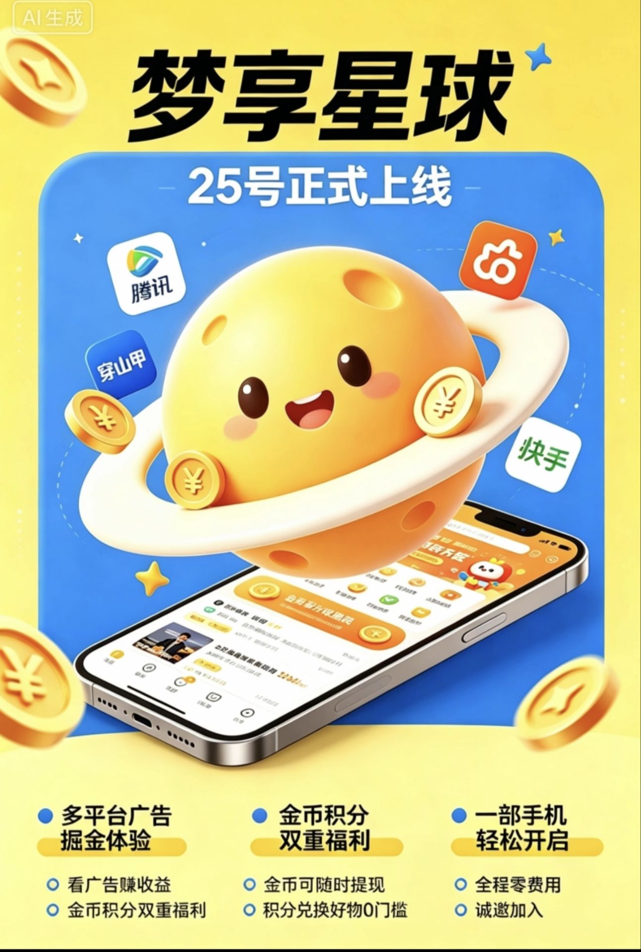 梦享星球零撸广告机好可日入几十4月25日正式上线-315首码项目网