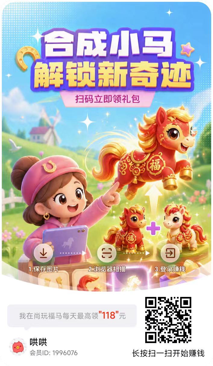 尚玩旗下【尚玩福马】5月7日上午10点上线，零撸看广告/单机30+-315首码项目网