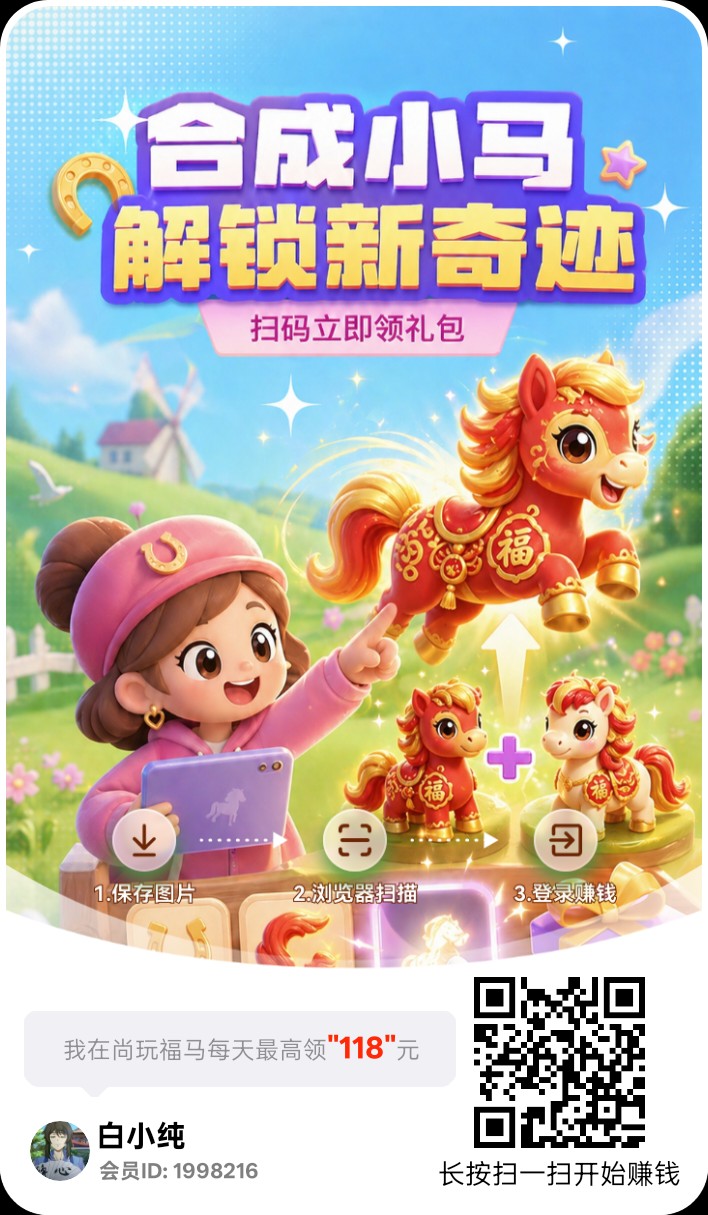 （尚玩福马）首码零撸 合成广告赚玩法，保底收益高，放水中，新品上线-315首码项目网