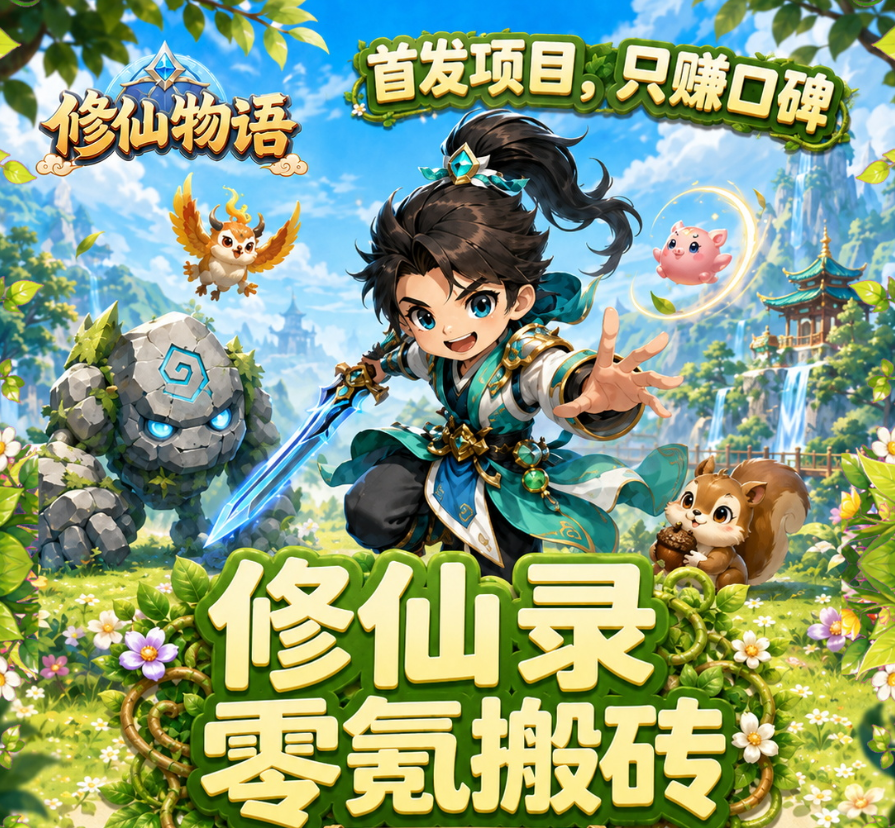 【修仙物语】全新零氪搬砖手游！畅享修真世界之旅！-315首码项目网