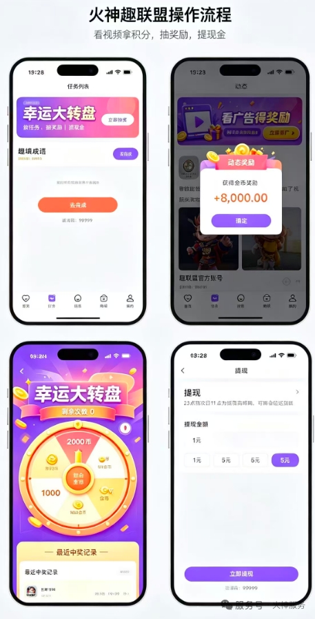 火神趣联盟 零撸看广告-315首码项目网