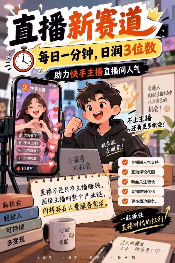 日润3位数阻力快手直播人气托管挂机模式-315首码项目网