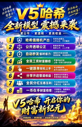 图片[1]-V5哈希-全新模型，震撼来袭！全网首码对接团队长！-315首码项目网