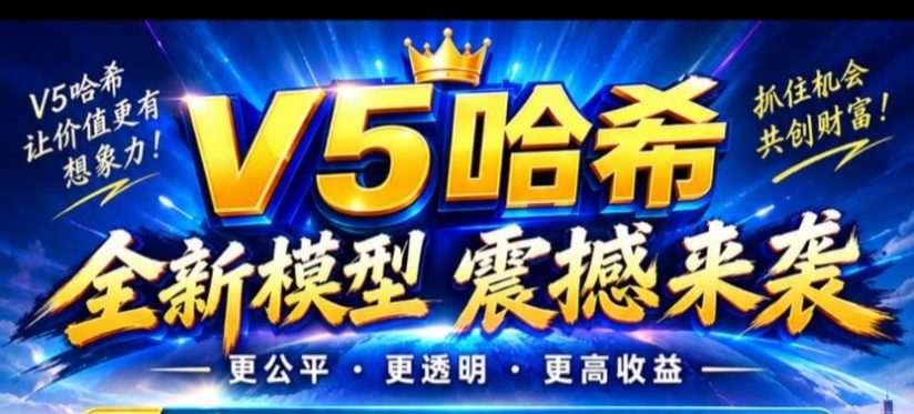 V5哈希-全新模型,震撼来袭!全网首码对接团队长!-315首码项目网